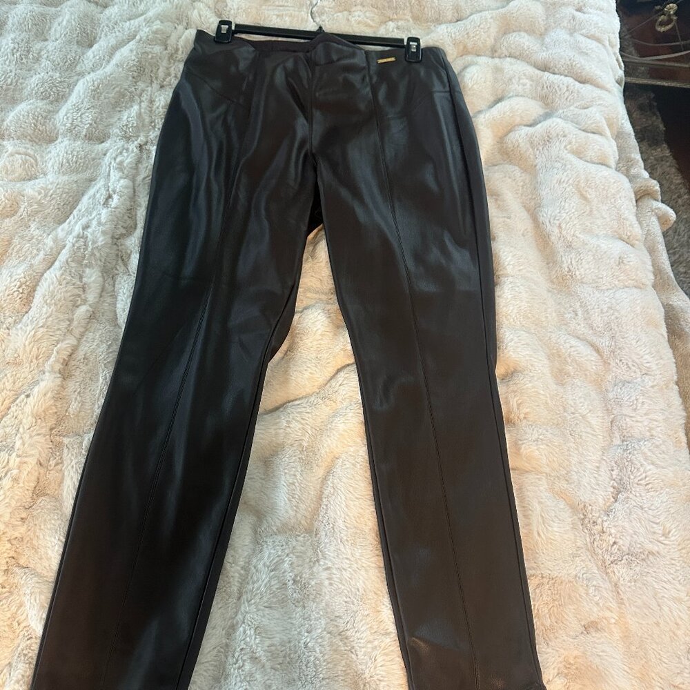 Leather brown pant
